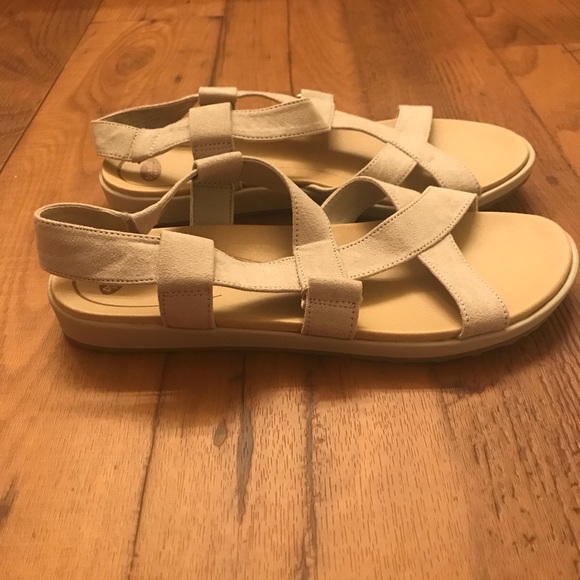 Dr. Scholl's Shoes - NWOT Dr. Scholl’s Suede Tan Strappy Sandals